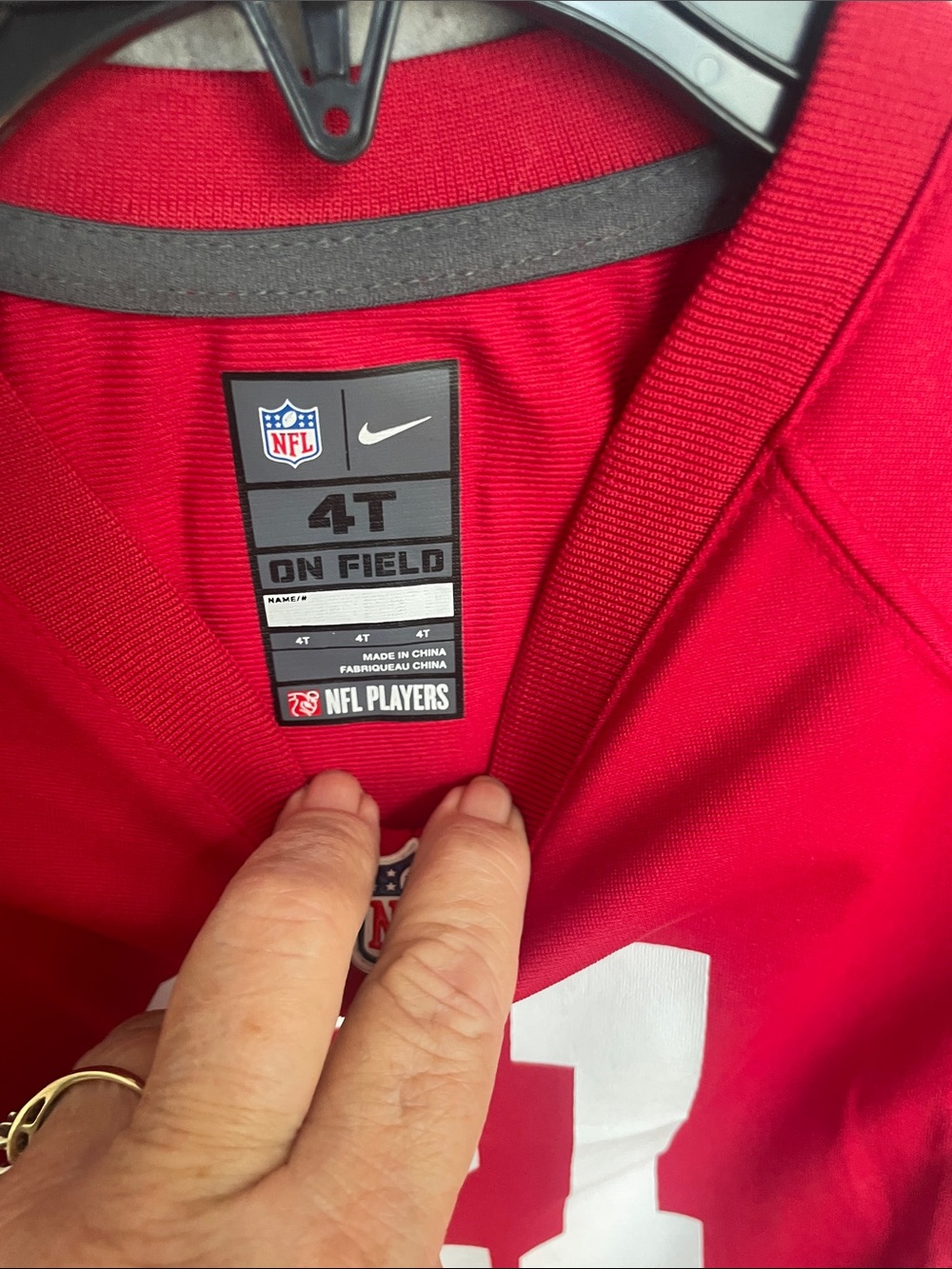 Nike Kids' Red Football Jersey with Number 21 NWOT - Picture 2 of 4